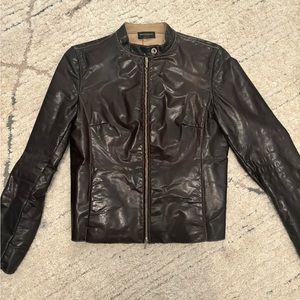 SANTACROCE FIRENZE 100% GENUINE LEATHER JACKET EUROPEAN 42/S